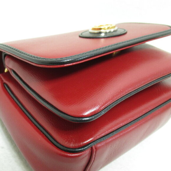 Gucci chain Shoulder Bag leather red black - Picture 9 of 9